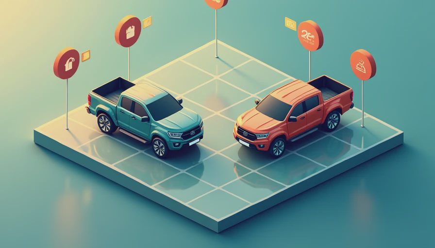 Visual context for silverado ev trail boss vs ram power wagon